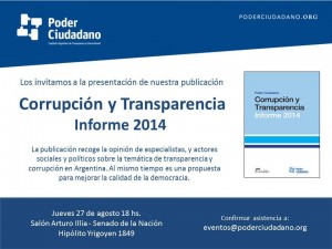 flyer libro Transparencia y Corrupcion Poder Ciudadano